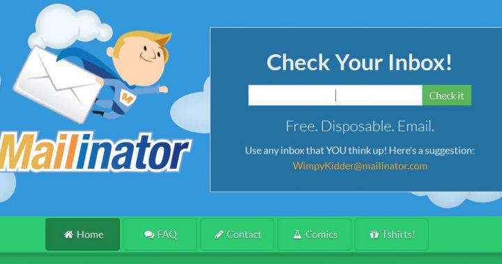Mailinator used to create a disposable email