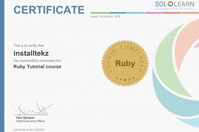 sololearn certificate