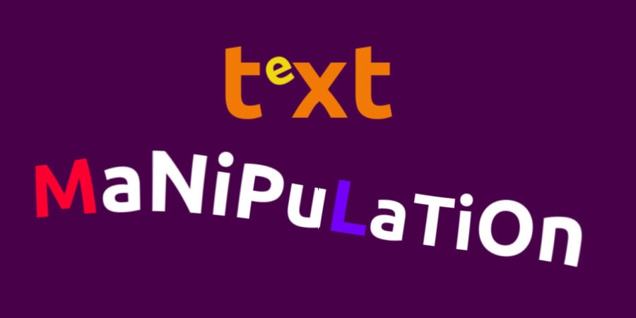 text manipulation graphic