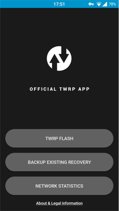 TWRP frontend